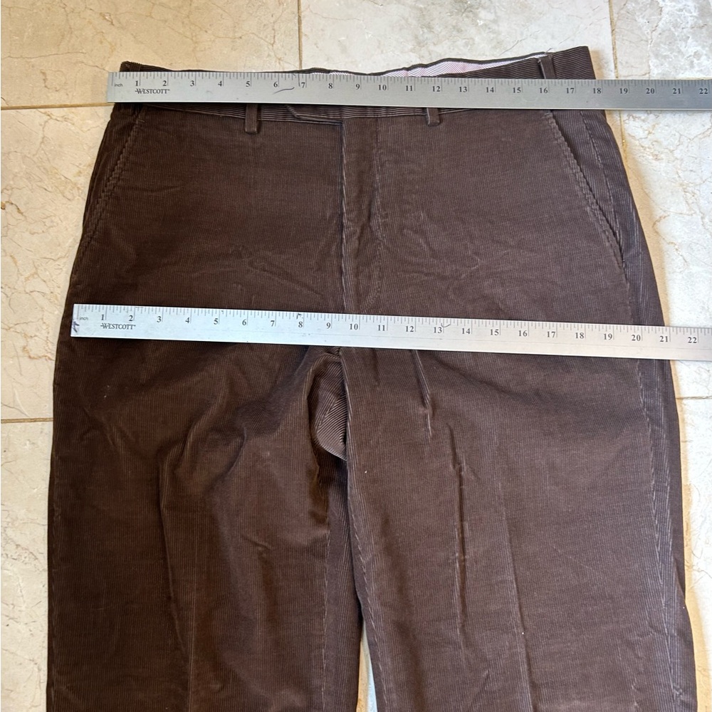 I Velluti Pontoglio for Neiman Marcus Men's Corduroy Pants in Rich Brown, Sz 36 - Picture 9 of 15